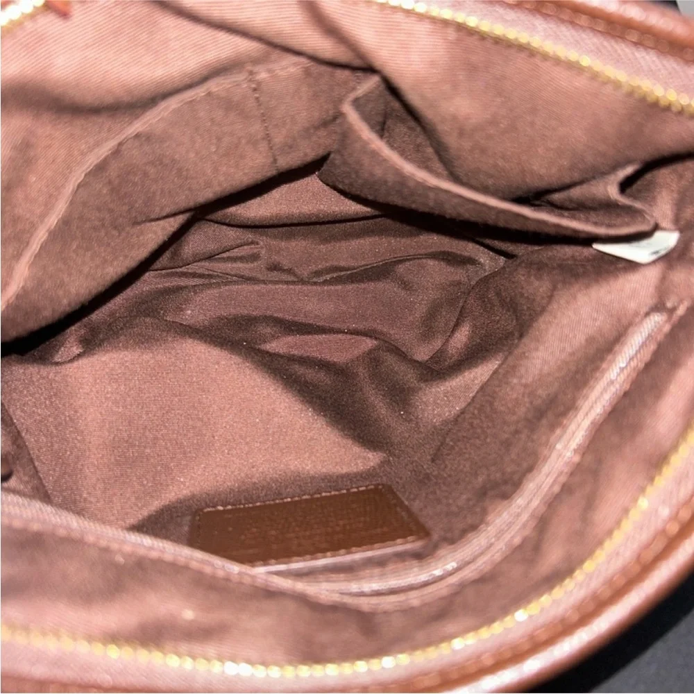 Coach Tan and BrownSignature Messenger bag